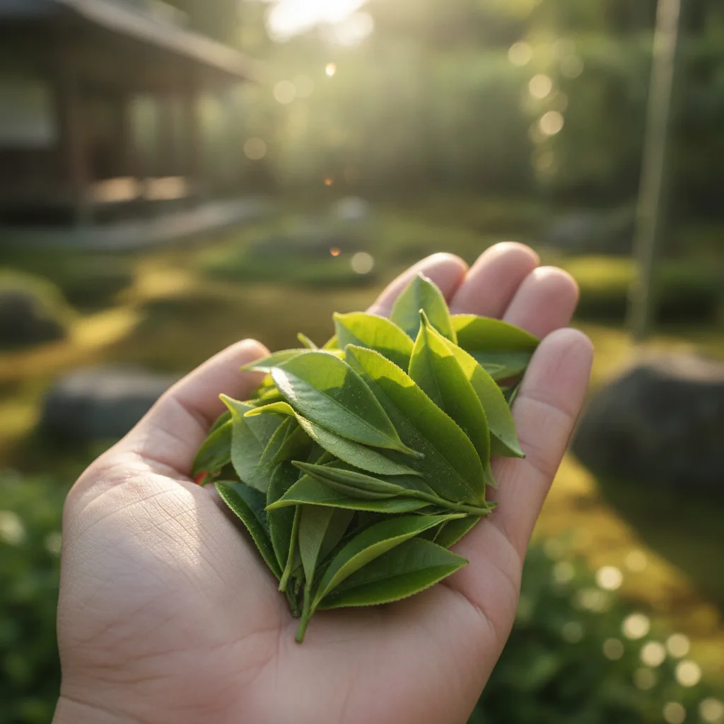 Matcha leaves with L-theanine